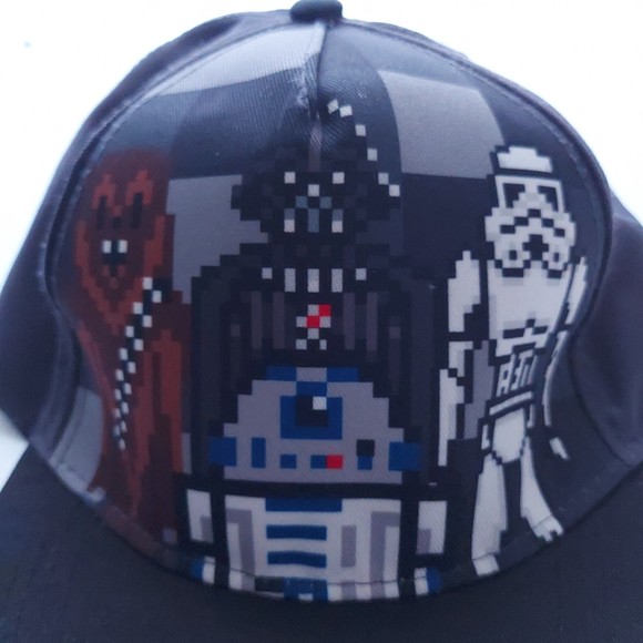Star Wars Pixel Art Snapback Black and Gray Cap Hat - Picture 7 of 7